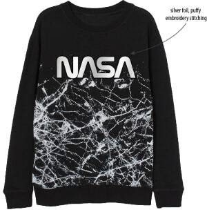 Product detail of Nasa - licence Chlapecká mikina - NASA 5218170, černá Barva: Černá, Velikost: 158-164