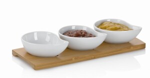 Product detail of KELA Servírovací misky PHILIPA 4ks porcelán/bambus KL-12260