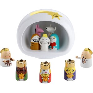 Product detail of Porcelánový betlém PRESEPE STAR Alessi 11 ks bílý