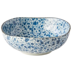Product detail of Jídelní miska BLUE DAISY 20 cm, hnědá, keramika, MIJ