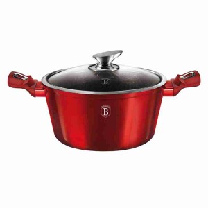 Product detail of BERLINGERHAUS Kastrol s mramorovým povrchem a poklicí 30 cm Burgundy Metallic Line BH-6192