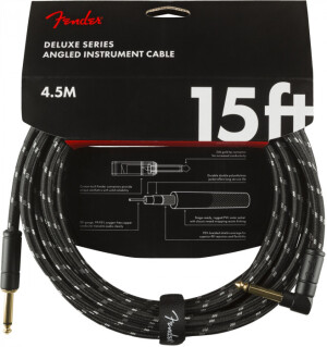 Product detail of Fender Deluxe Series 15 Instrument Cable Angled Black Tweed