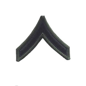 Product detail of Nášivka: Hodnost US ARMY rukávová Private olivová | černá