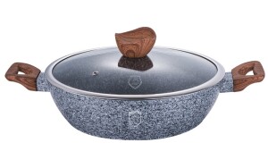 Product detail of BERLINGERHAUS Pekáč kulatý s mramorovým povrchem a poklicí 32 cm Forest Line BH-1202