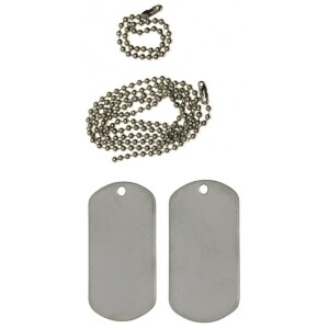 Product detail of ID známka US (Dog Tag) ORIGINAL - plechy + řetízky stříbrná