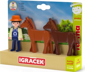 Product detail of Igráček Trio Farma - Farmář a dva koně