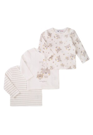 Product detail of Tričko kojenecké 3pack, Minoti, Little 2, béžová - 68/74 | 6-9m