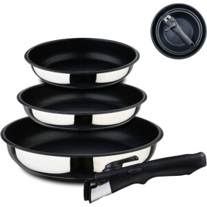 Product detail of BERGNER Sada pánví nerez s nepřilnavým povrchem  Click&Cook 3 ks 18, 20, 24 cm BG-32292-MM