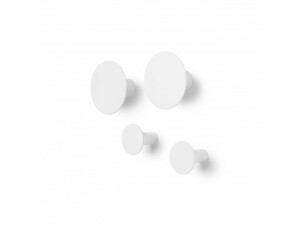 Product detail of Háček na oblečení PONTO, sada 4 ks, na zeď, bílá, Blomus