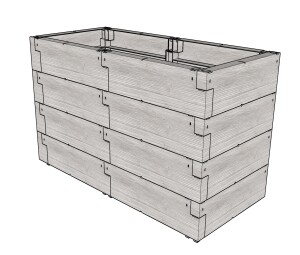 Product detail of Vyvýšený záhon JUWEL TIMBER 4ER-SET LG3177
