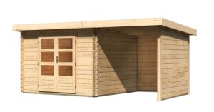 Product detail of Dřevěný domek KARIBU BASTRUP 5 + přístavek 200 cm včetně zadní a boční stěny (73994) natur LG3018