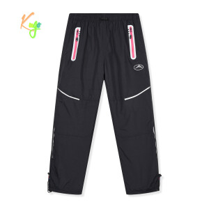 Product detail of Dívčí šusťákové kalhoty, zateplené - KUGO DK8238, černá / růžové zipy Barva: Černá, Velikost: 158