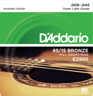 Product detail of D'Addario EZ890 80/15 Bronze Super Light - .009 - .045