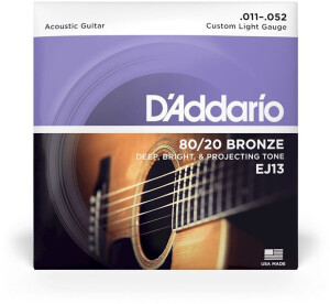 Product detail of D'Addario EJ13 Bronze Custom Light 11-52