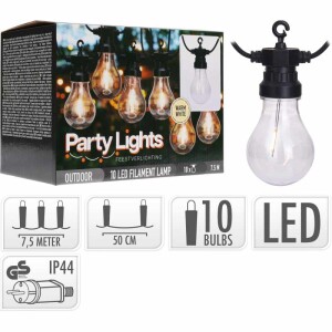 Product detail of PROGARDEN Světelný řetěz LED PARTY 10 žárovek 7,5m KO-LE2100170