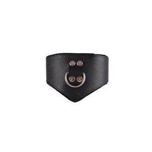 Product detail of Kožený V obojek s kroužkem - black