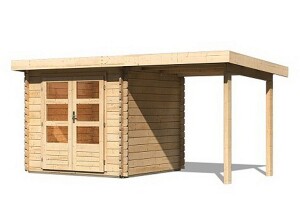 Product detail of Dřevěný domek KARIBU BASTRUP 2 + přístavek 200 cm (73290) natur LG2806