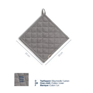 Product detail of KELA Podložka pod hrnec Puro 55% bavlna/45% len šedý 20,0x20,0cm KL-12804