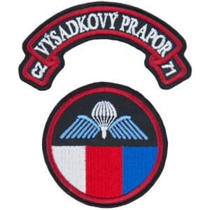 Product detail of Nášivka: 71. výsadkový prapor [kulatá s obloučkem] [bsz] barevná