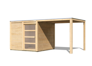 Product detail of Dřevěný domek KARIBU QUBIC 1 + přístavek 226 cm (79847) natur LG2479