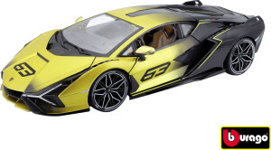Product detail of Bburago 1:18 TOP Lamborghini Sian FKP 37 yelow