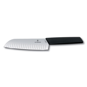 Product detail of Santoku nůž SWISS MODERN 17 cm, s výbrusem, černá, Victorinox