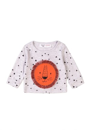 Product detail of Tričko kojenecké BIO bavlna, Minoti, Simba 1, šedá - 68/74 | 6-9m