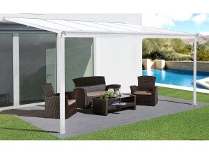 Product detail of Hliníková pergola LANITPLAST WALL 33 bílá + opál PC LG2119