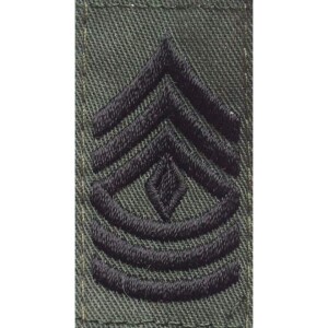 Product detail of Nášivka: Hodnost US ARMY límcová First Sergeant olivová | černá