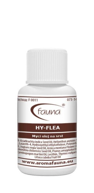 Product detail of Aromafauna Mycí olej HY-Flea na srst a pokožku s parazity velikost: 20 ml
