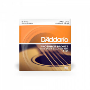 Product detail of D'Addario EJ41 Phosphor Bronze 12 Extra Light - .009 - .045
