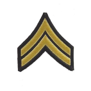 Product detail of Nášivka: Hodnost US ARMY rukávová Corporal černá | žlutá
