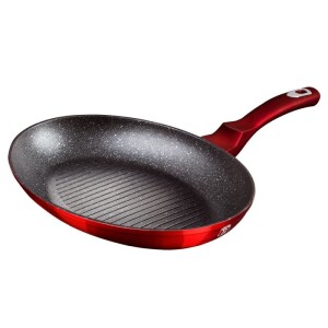 Product detail of BERLINGERHAUS Pánev na ryby a steaky s mramorovým povrchem 35 cm Burgundy Metallic Line BH-7169