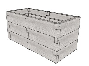 Product detail of Vyvýšený záhon JUWEL TIMBER 3ER-SET LG3178