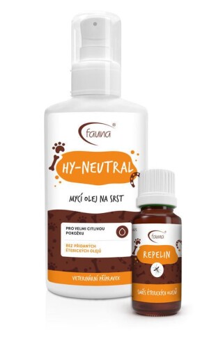 Product detail of Aromafauna Mycí olej na srst HY-Neutral + Směs éterických olejů Repelin 100 ml + 10 ml