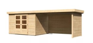 Product detail of Dřevěný domek KARIBU ASKOLA 5 + přístavek 280 cm včetně zadní a boční stěny (77737) natur LG3282