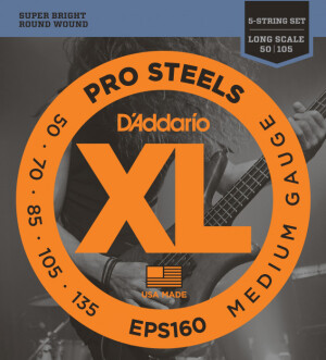 Product detail of D'Addario EPS160 Pro Steels Light Top/Heavy Bottom - .050 - .105