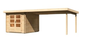 Product detail of Dřevěný domek KARIBU BASTRUP 4 + přístavek 400 cm (77805) natur LG2881