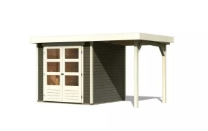 Product detail of Dřevěný domek KARIBU ASKOLA 2 + přístavek 150 cm (23490) šedý LG3206