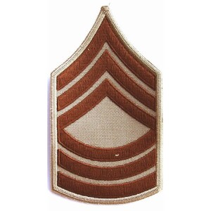 Product detail of Nášivka: Hodnost US ARMY rukávová Master Sergeant béžová | hnědá