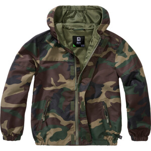 Product detail of Brandit Bunda dětská Kids Summer Frontzip Windbreaker woodland 170/176