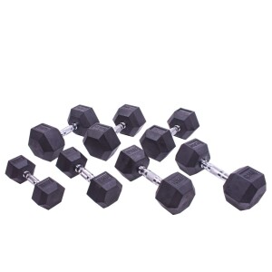 Product detail of Sada jednoručních činek Sportago Hexagon - 5 + 7,5 + 10 + 12,5 + 15 + 17,5 + 20 kg