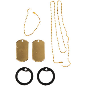 Product detail of ID známka US (Dog Tag) - sada [BEZ RAŽBY] zlatitá