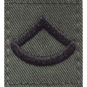Product detail of Nášivka: Hodnost US ARMY límcová Private First Class olivová | černá