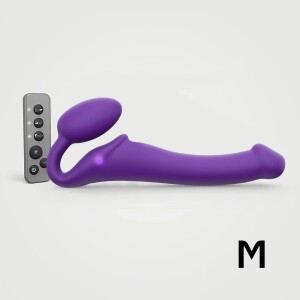 Product detail of Strap-on-me 3 Motors Vibrating Silicone Bendable Strap-On Purple M