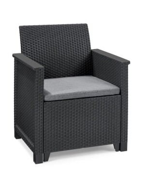 Product detail of Keter Zahradní křeslo Keter Elodie grafitové 2 ks  KT-610648