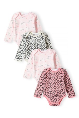 Product detail of Body kojenecké 4pack, Minoti, 16mbaby 7, růžová - 50/56 | NB