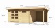 Dřevěný domek KARIBU BASTRUP 8 + přístavek 200cm včetně zadní stěny (9317) natur LG3030 - thumb (1)