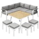 Zumm Garden Furniture® Sestava zahradního nábytku grado ii bílý - thumb (1)