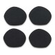 KELA Podtácky Stone PU kůže černá 4 kusy 12x10cm KL-12655 - thumb (1)